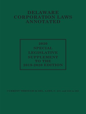 cover image of Delaware Corporate Laws Annotated